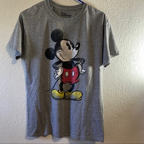 Disney Mickey mouse gray shirt good condition - Picture 1 of 3